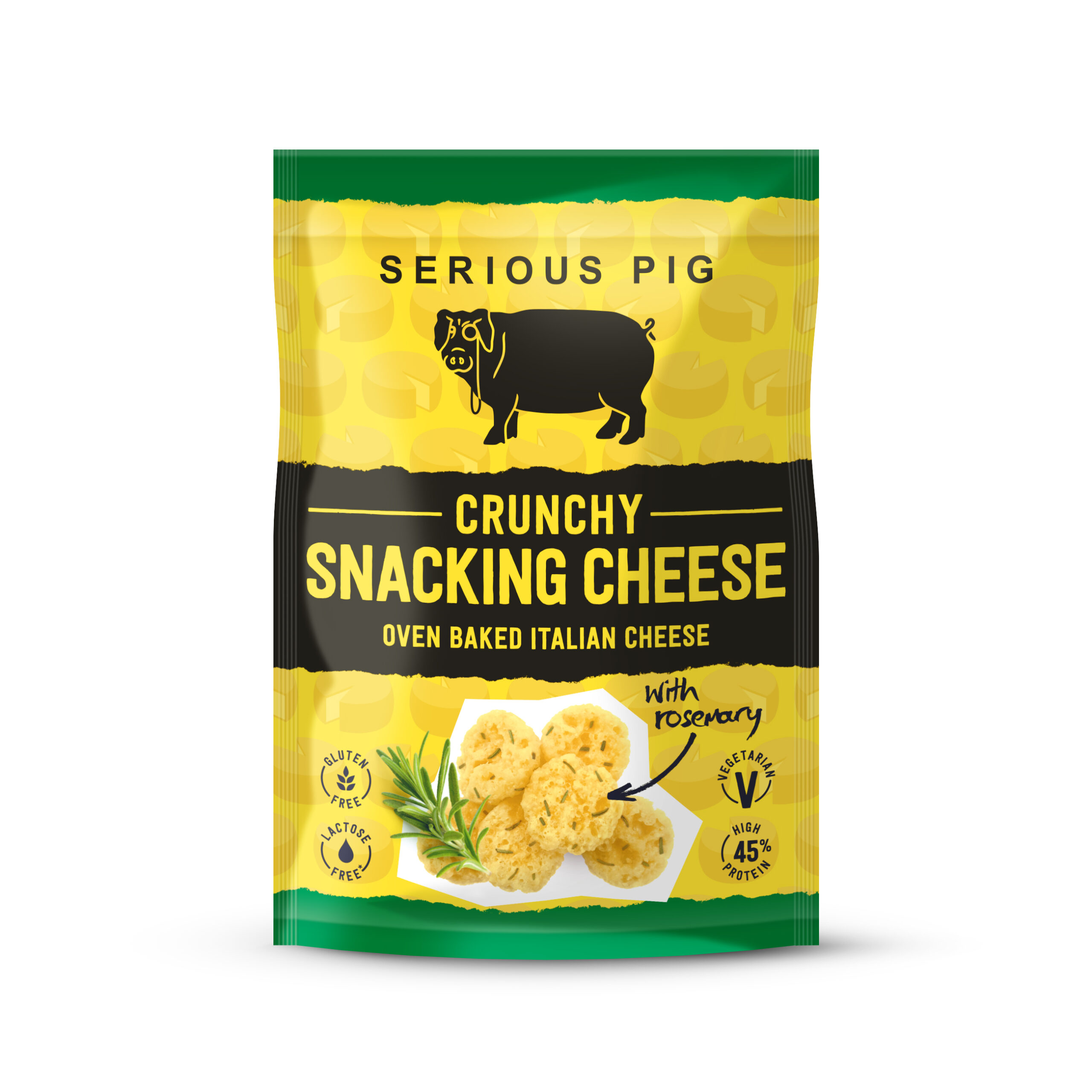 Mislukking Ik heb een Engelse les Koppeling Crunchy Snacking Cheese with Rosemary - Serious Pig