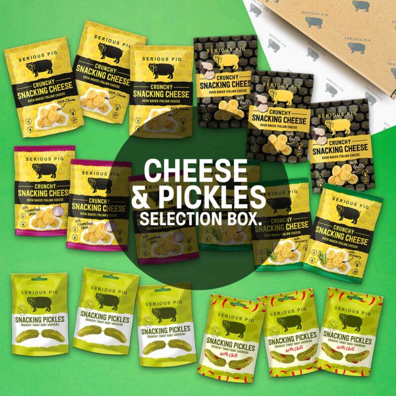 Cheese and pickle gift hamper