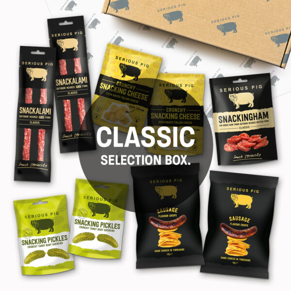 Salami, Cheese, Pickles & Crisps gift set box